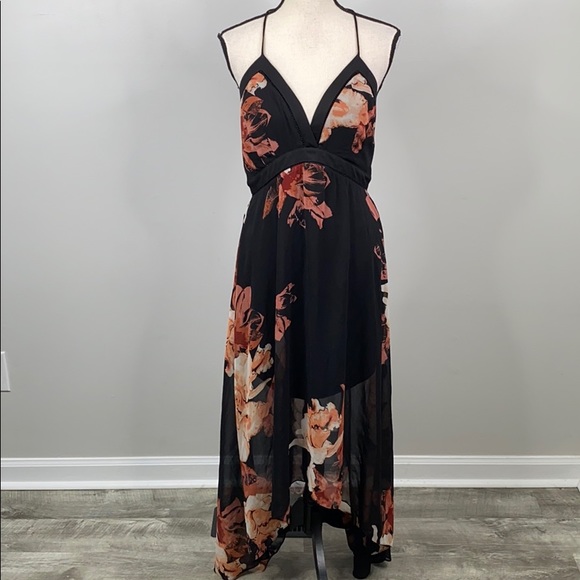 semi sheer maxi dress